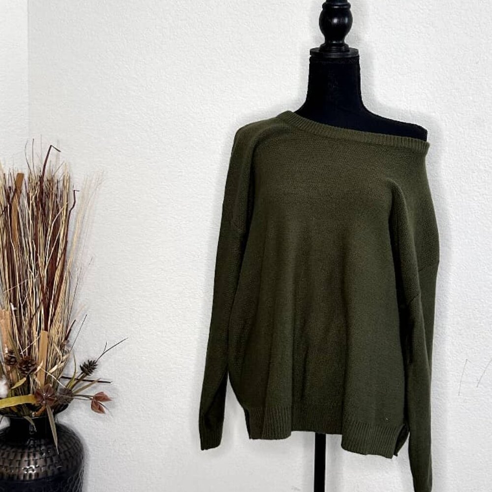 Off-the-Shoulder Knit Sweater